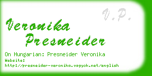 veronika presneider business card